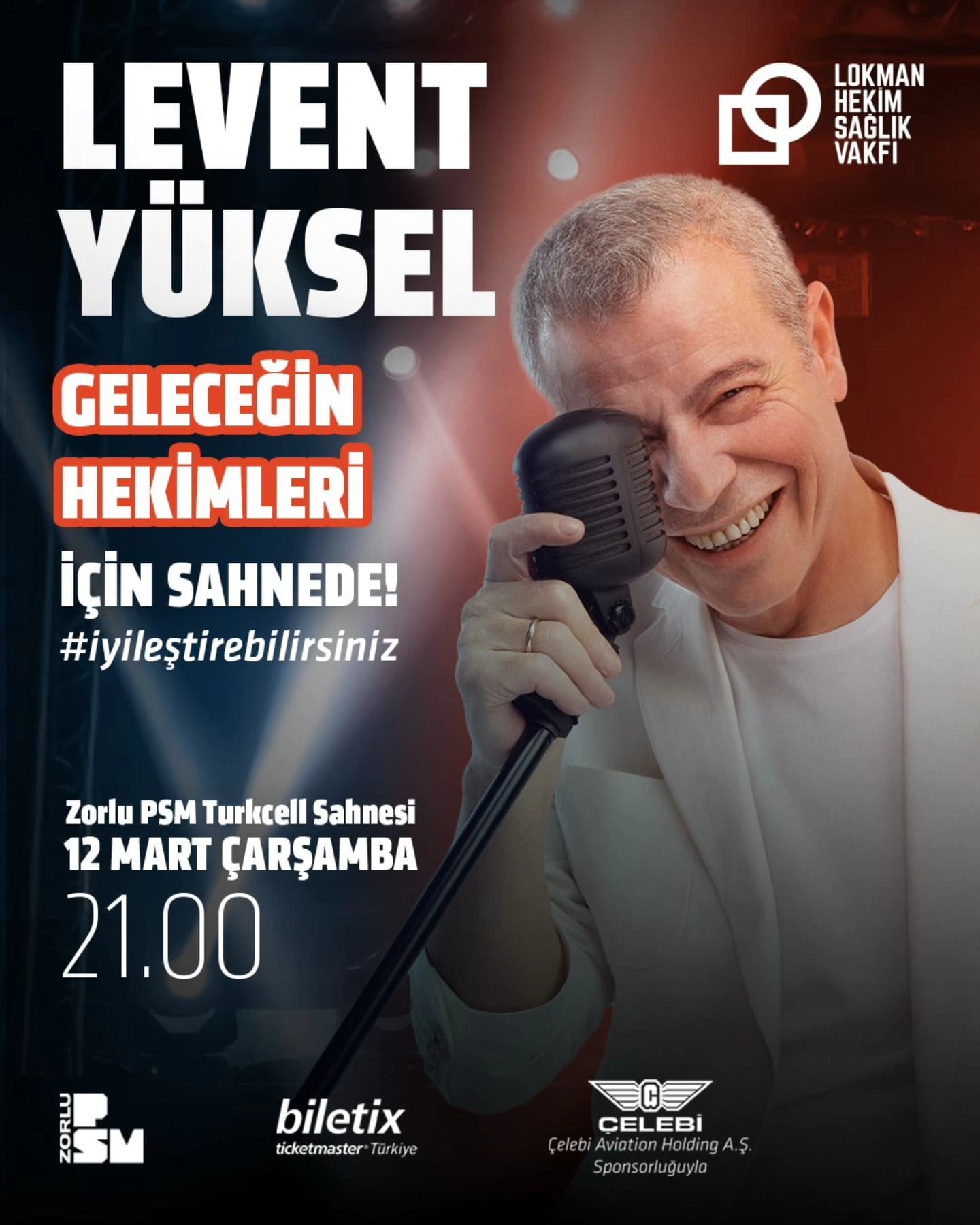 Levent Yüksel'in Tıp Bayramı Konseri afişi
